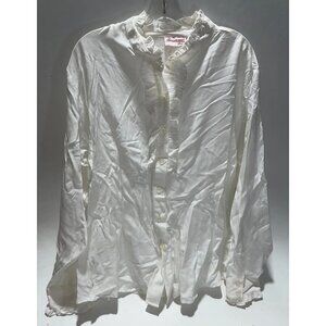 Joanna Plus White Button-Up Women's Top Size 24W